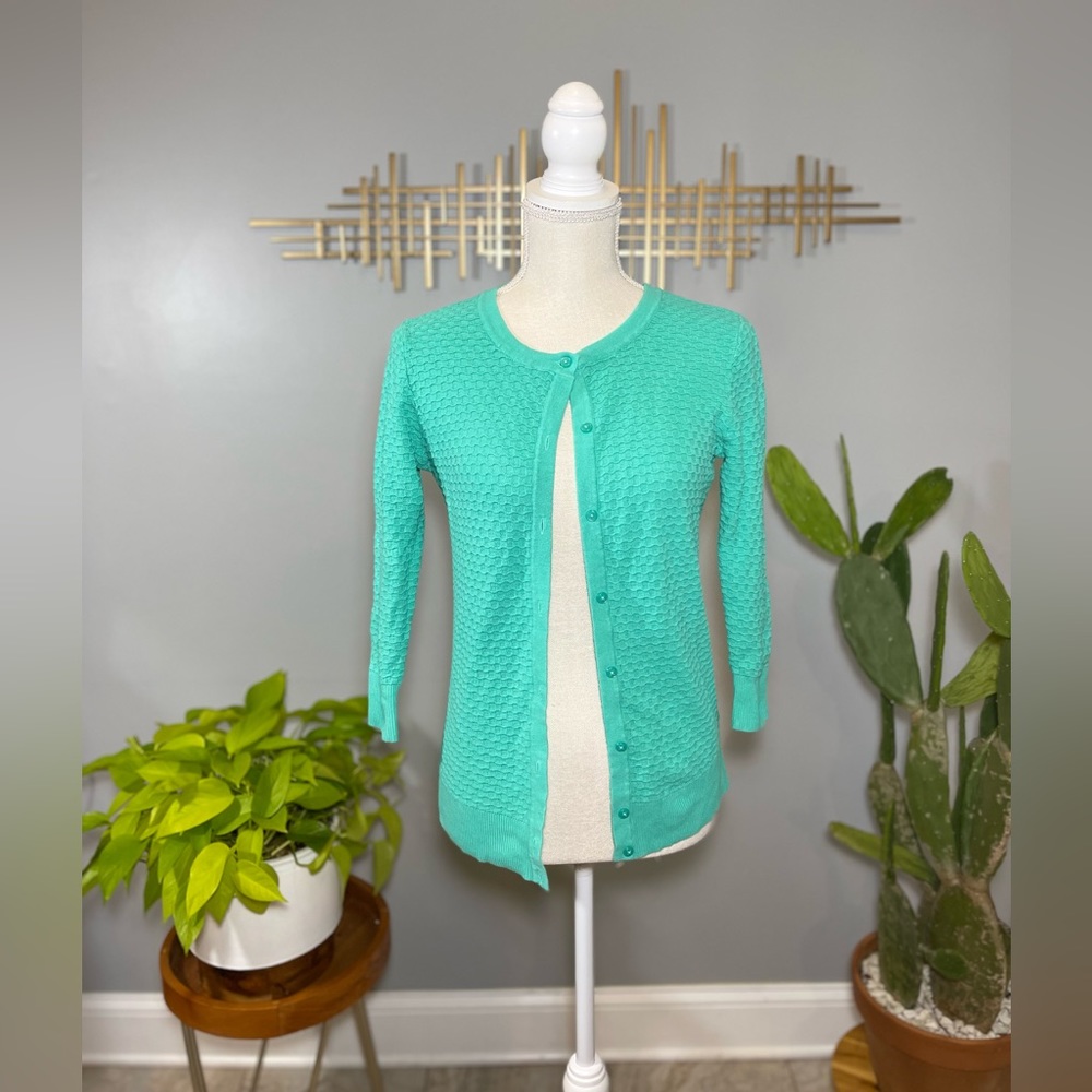 Merona teal cardigan M